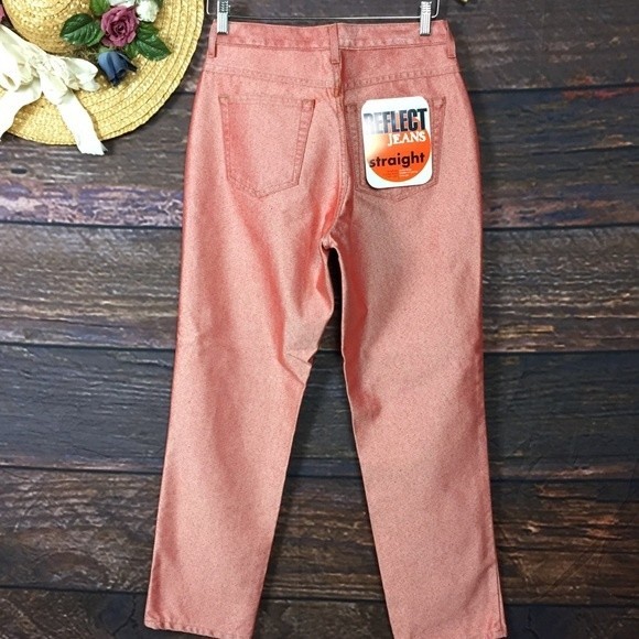 Red Y2K Vintage Reflective Jeans by Reflect Jeans Size 10 - Picture 2 of 8